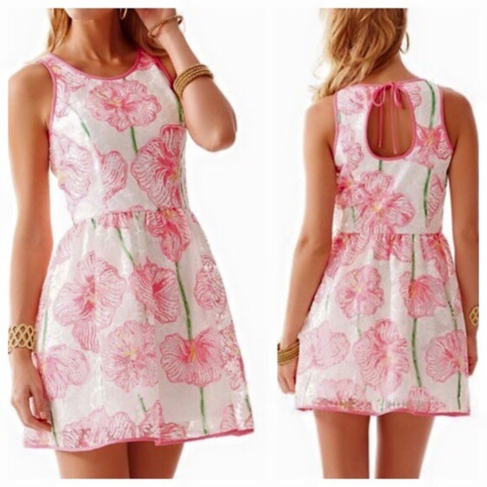 Lilly Pulitzer Darcelle Dress Size 6 w/ tie back!